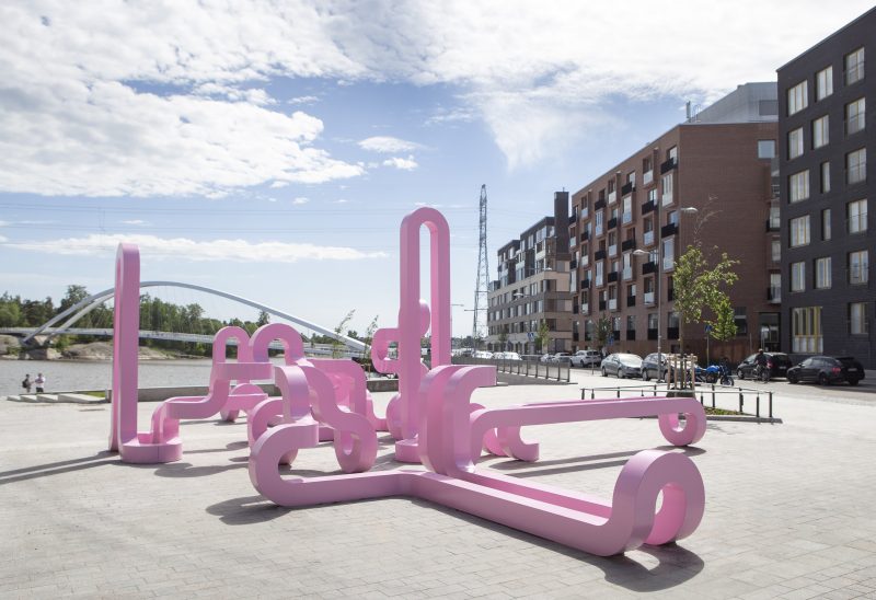 A work of public art by artist Jacob Dahlgren in the Kalasatama district in Helsinki.
